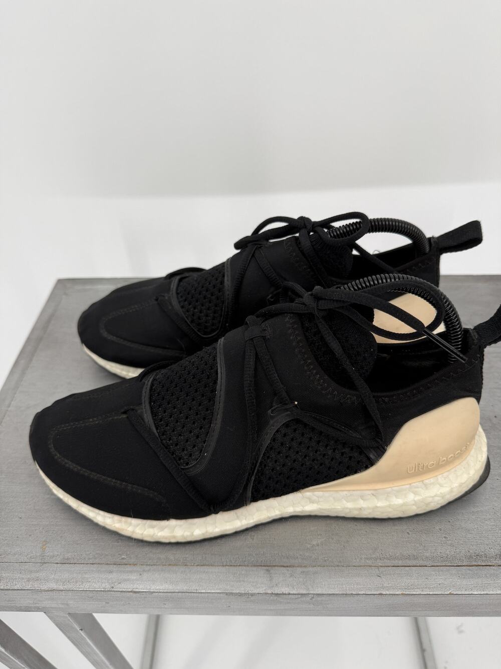 adidas Stella McCartney Ultra Boost Black Apricot F35837 W 8 Running Sneakers